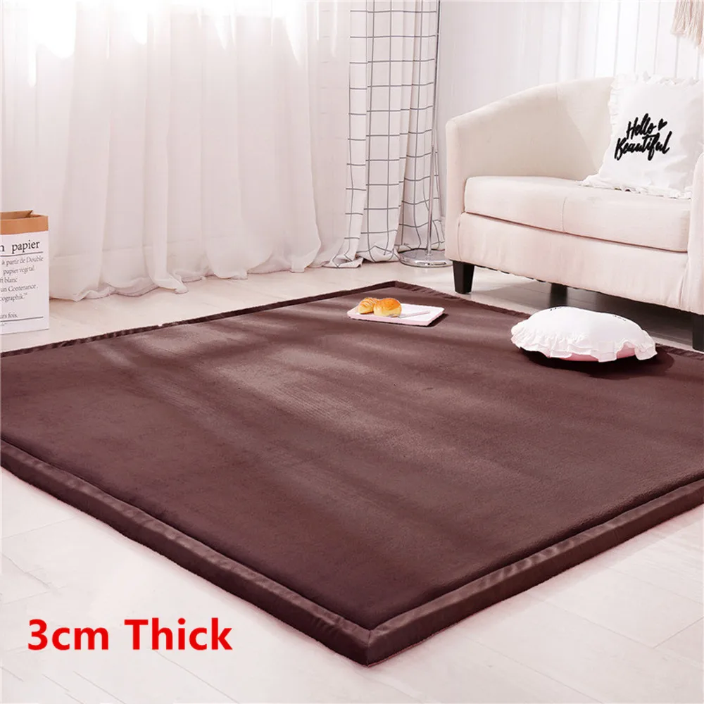 Kids Room Crawling Carpets For Living Room Bedroom Area Rugs 3CM Thick Coral velvet Japanese tatami Floor Mat Child Play Carpet 3