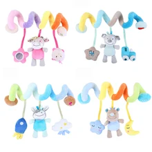 Jouets éducatifs et sensoriels pour bébés de 0 à 12 mois, poussette suspendue en spirale, musique douce, hochets, cloche de lit pour nouveau né