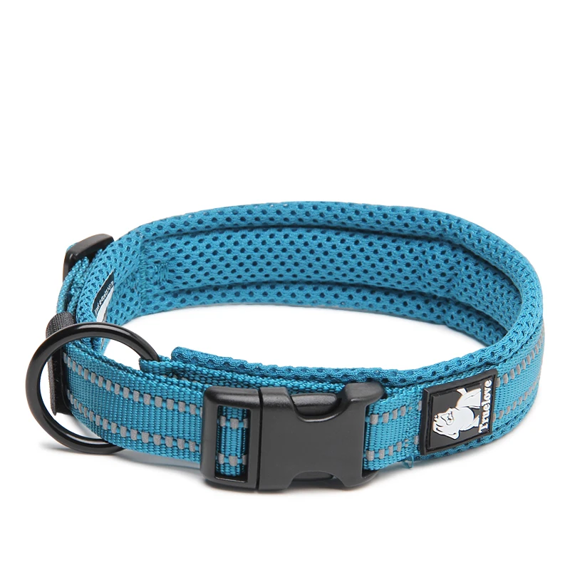 blue dog collar MySudui Truelove нейлоновый ошейник для собак для маленьких и больших собак, светоотражающее рождественское ожерелье для щенков, чихуахуа, ротвейлера - Цвет: blue dog collar