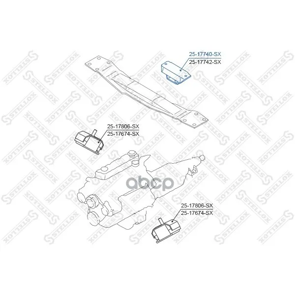 25-17740-Sx_подушка Двигателя Задняя! Nissan King Cab D22