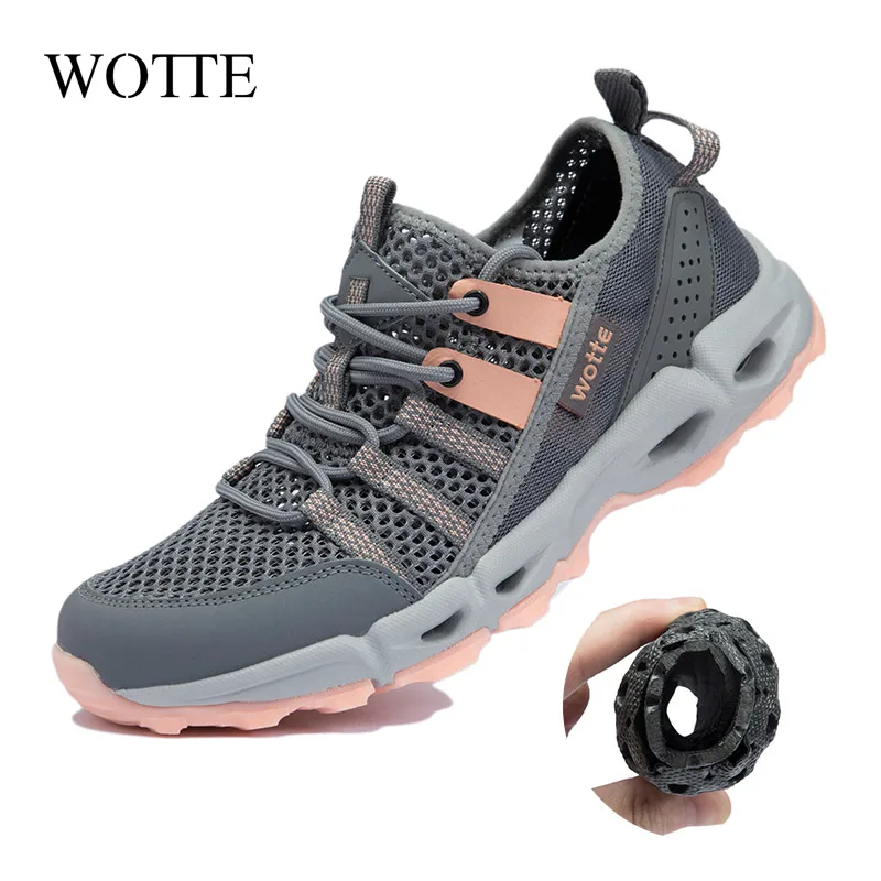 WOTTE Men Casual Shoes Fashion Full Mesh Breathable Mesh Shoes For Men Top Rubber Sole Comfortable MenS Shoes zapatillas hombre 2
