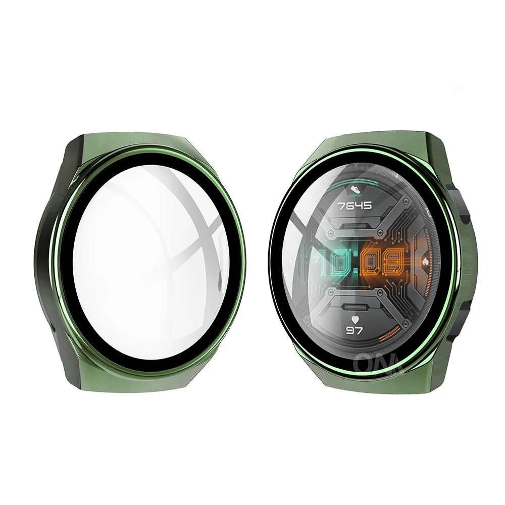 Case for Huawei Watch GT 2E GT2E GT2 GT 2 42mm 46mm Full Coverage Bumper Case Cover with Tempered Glass Screen Protector