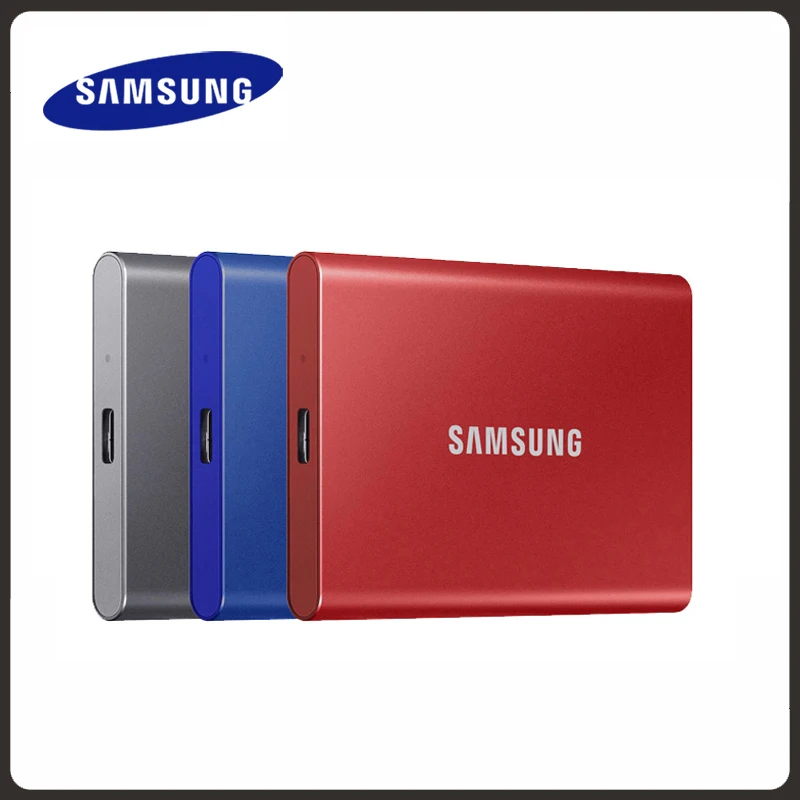

SAMSUNG T7 SSD ТБ NVME 2 ТБ 500 Гб внешние твердотельные накопители Type-C USB 3,2 Gen2 и обратная совместимость для портативных ПК