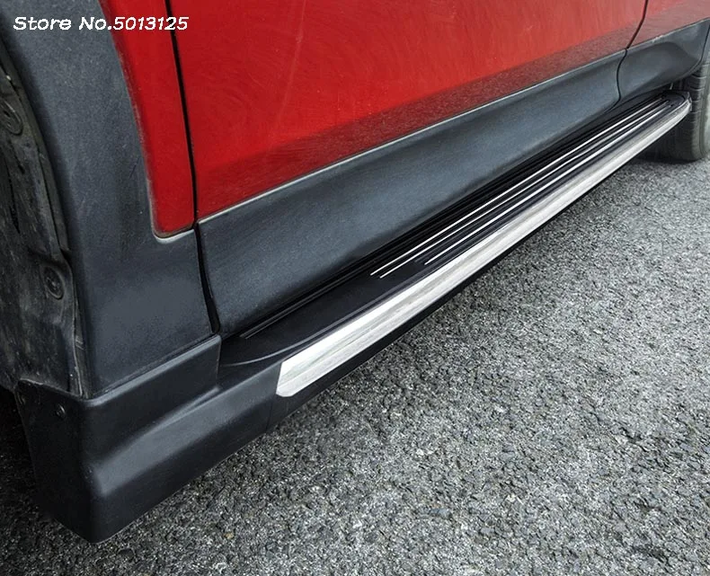 Авто боковой шаг бар педали nurf бар Nerf бар модификация подножки для Toyota RAV4 RAV-4 2013-- автомобильные аксессуары