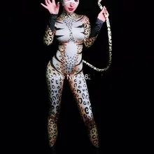 Милый Кот маскоты комбинезон головной убор комплект из двух предметов женский сценический костюм бар DS танец Косплей Боди представление шоу одежда