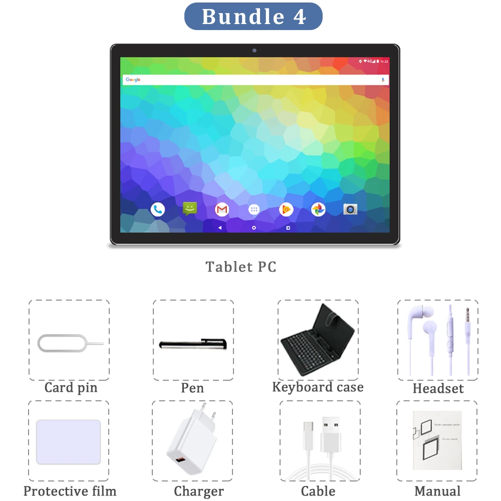 2021 Global Version 10 Inch Tablet PC Android 8.0 10 Core 6GB RAM 64GB ROM 1920*1200 Dual SIM Cards Gaming Cheap Tablets the newest tablet Tablets