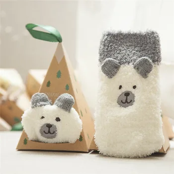 

Socks Baby Winter Toddler Kids Baby Boys Girls Sock Lovely Cartoon 3D Animal Socks Anti-Slip Knitted Keep Warm Socks