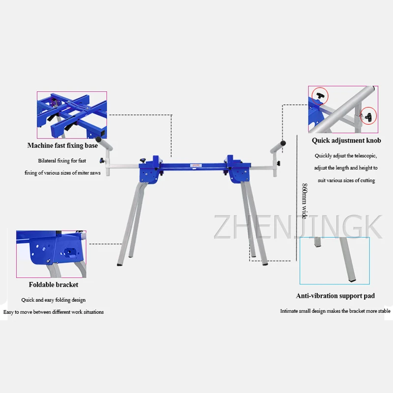 Miter Saw Dedicated Bracket Working Desk Suitable For Multiple Models Collapsible Easy To Carry Dedicated Bracket Working Desk