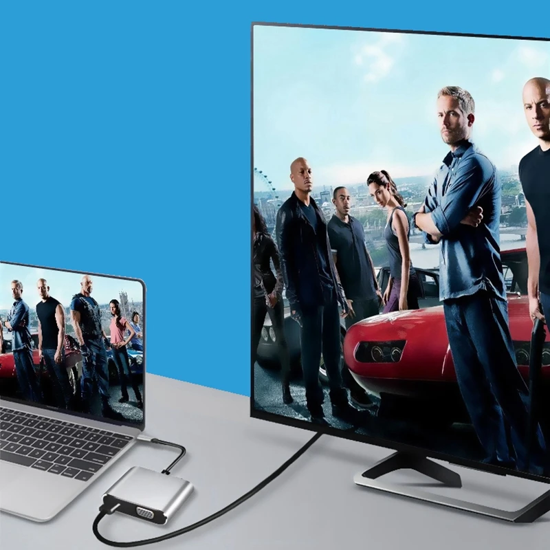 4 в 1 USB C HDMI Тип C к HDMI 4 к адаптер VGA USB3.0 аудио видео конвертер PD 87 Вт быстрое зарядное устройство для Macbook Pro samsung S9 S10