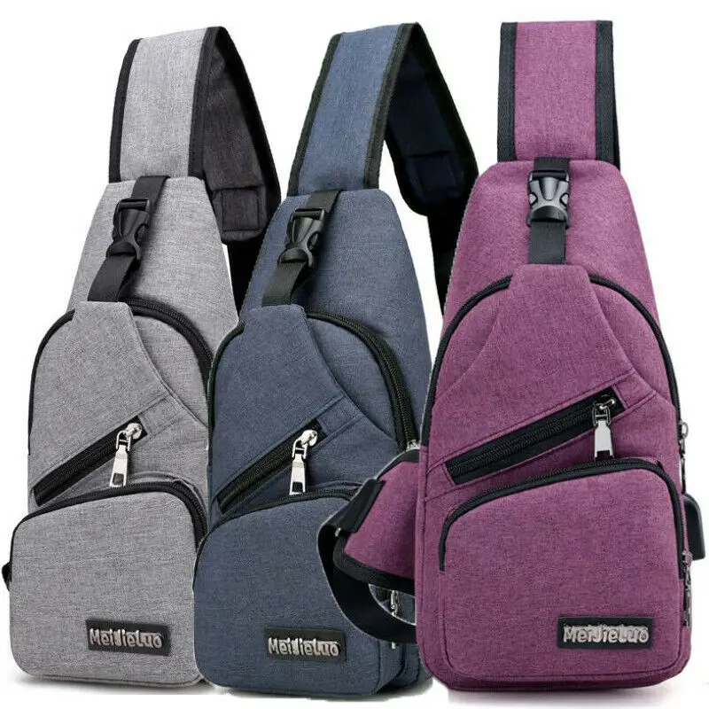

Men Women Nylon Waist Packs Sling Bag Crossbody Outdoor Sport Shoulder Chest Cycle Daily Travel Picnic Canvas Messenger Pack