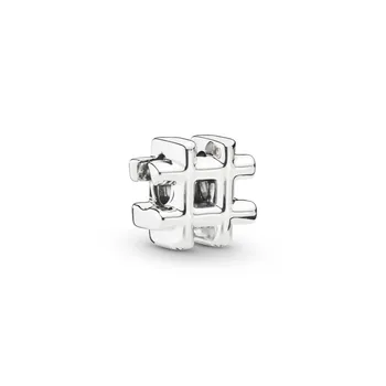 

CodeMonkey 100% Real 925 Sterling Silver Label Symbol Beads Fit Original Bracelet DIY Jewelry Making For Women Gift CMS1506