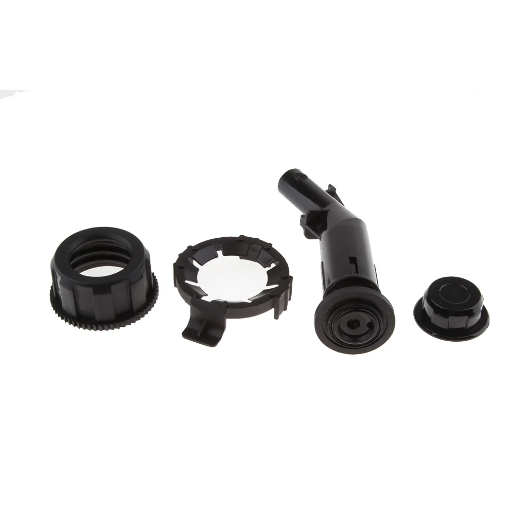 Black Gas Tank Oil Fuel Cans Kit Tube Pipe And Cap Fit for SUV ATV UTV Car Motorcycle