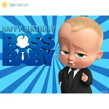 

Sensfun Little Man Boss Baby Theme Photographic Background Boy Birthday Party Backgrounds Photo Studio Props Vinyl Accessories