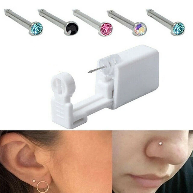 Kit de pistolas desechables para Piercing de oreja, herramienta de  seguridad para desinfectar pendientes, cartílago, pistola para Piercing de  pezón, anillo de nariz, joyería corporal - AliExpress