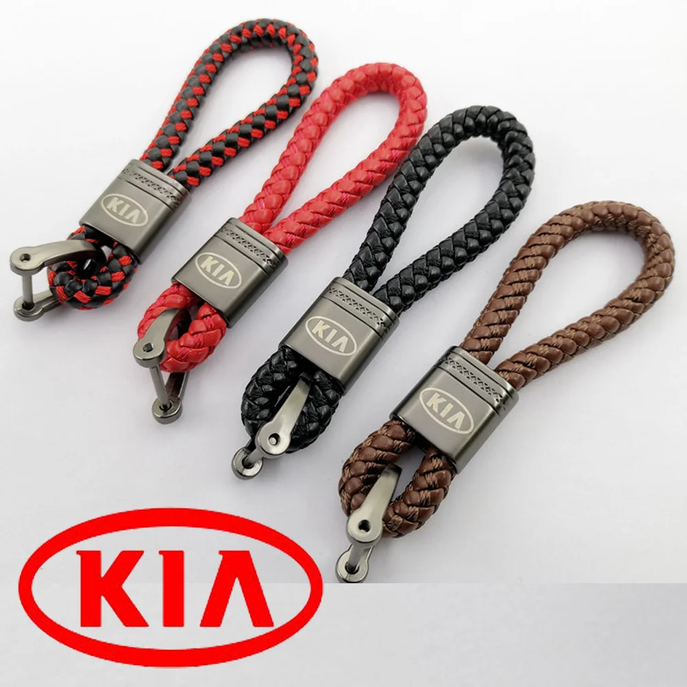 Автомобильный брелок металлический кожаный брелок для KIA rio Cerato K2700 K2900 Magentis Optima Rondo Sorento Soul Sportage Cadenza