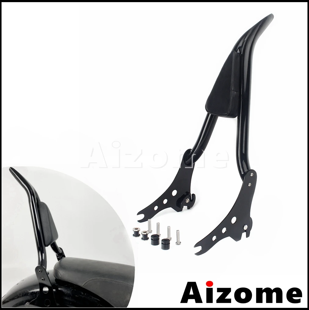 Detachable Black Sissy Bar Back Rest Motorcycle Passenger Backrest For