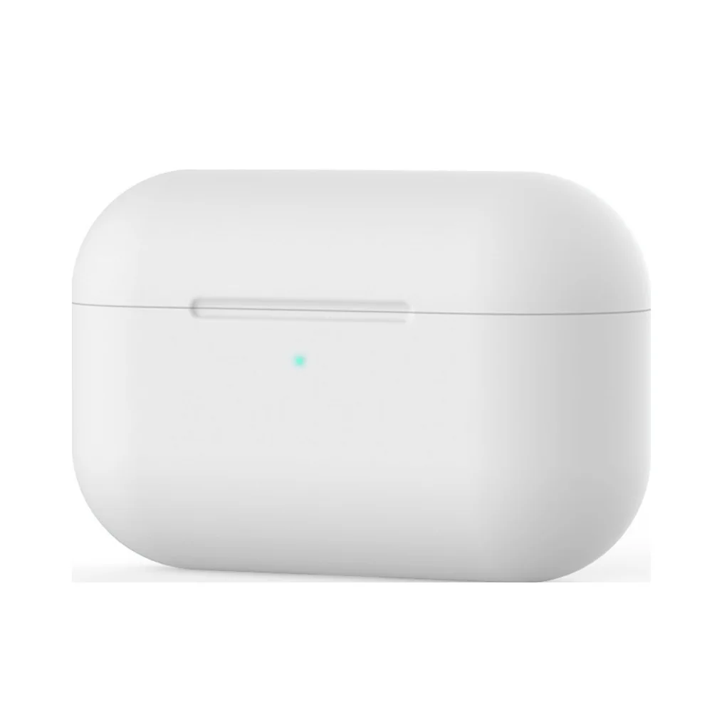 White Ultrathin Case for Airpods Pro Silicone Bluetooth Wireless Earphone Case for Air pods Pro Protective Case for Apple AirPods Pro - Цвет: White