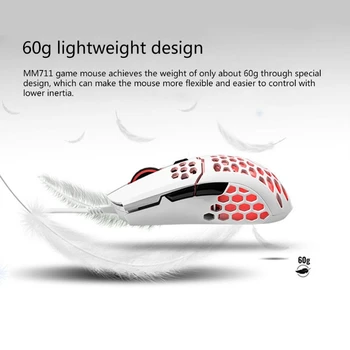 شراءMM711 العسل شل الألعاب ماوس 16000 ديسيبل متوحد الخواص Pixart PMW 3389 مستشعر بصري ملون RGB الخلفية السلكية الفئران