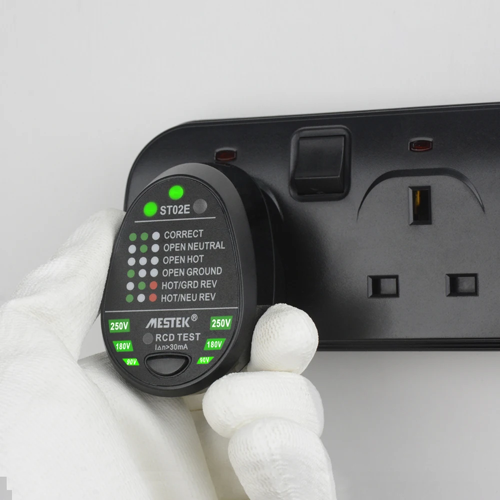 RCD GFCI электрическая розетка тестер нейтральный живой провод земляной линии тестер цепи полярности детектор ЕС вилка США Великобритания вилка выключатель Finder