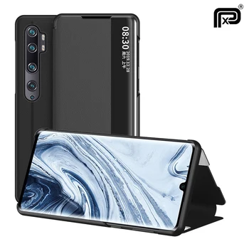 

Leather Smart View Window Flip Case for Xiaomi Mi Note 10 Lite Cover Stand Flip Coque For Mi Note 10 Lite Coque