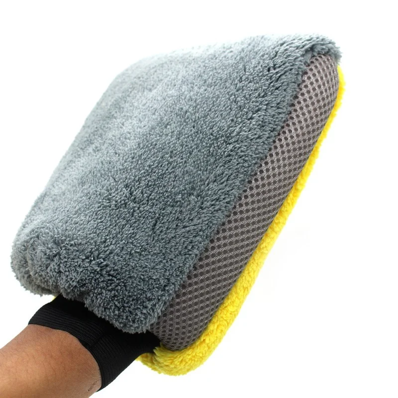 Car Wash Gloves Fine Plush Waterproof Coral Velvet Gloves Car Wash Thick Wipe Cloth Multi-function Tool Neswest car cleaning gloves microfiber cleaning gloves microfiber washing gloves microfiber gloves