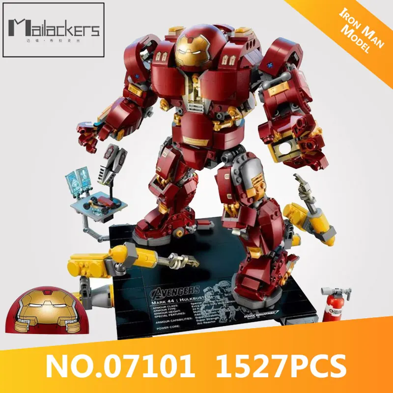 

compatible legoing Super Heros Hulkbuster Ultron Edition set 07101 Marvel Ironman Avengers limited model figure Building Blocks