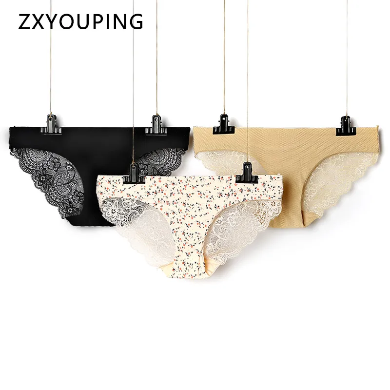 3 шт./лот нижнее белье женские кружевные трусики сексуальные трусы низкая талия