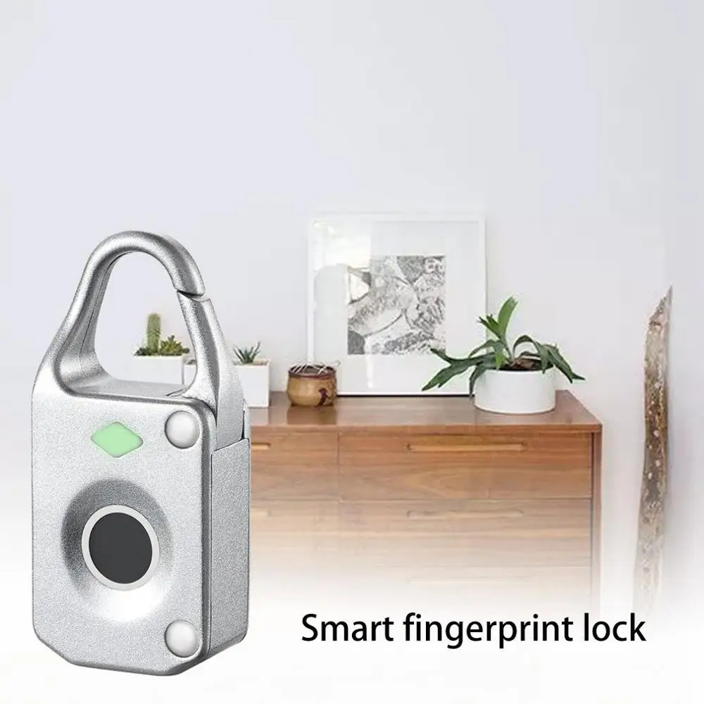 

Fingerprint Padlock Electronic Intelligent Padlock Non-password Lock Household Locker Anti-theft Fingerprint Lock