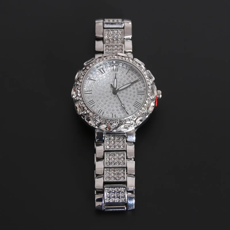 Часы в стиле хип-хоп Iced Out роскошные кварцевые наручные часы мужские с датой из