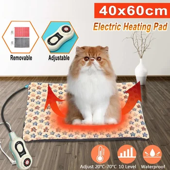 

Adjustable Electric Heating Pad 40x60cm Waterproof Pet Mat Cat Dog Winter Warmer Pad Anti-scratch Dog Heating Mat Sleeping Bed