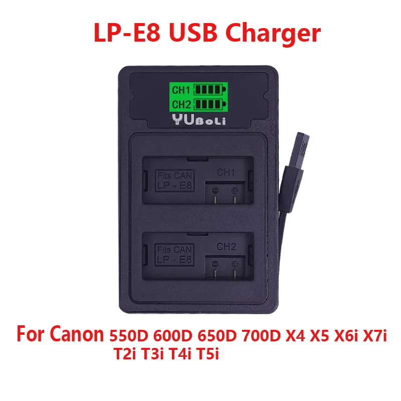 5 штук в наборе USB Порты и разъёмы цифровой Камера Батарея Зарядное устройство для Canon LP-E10 LP-E17 LP-E12 LP-E5 LP-E6 LP-E8