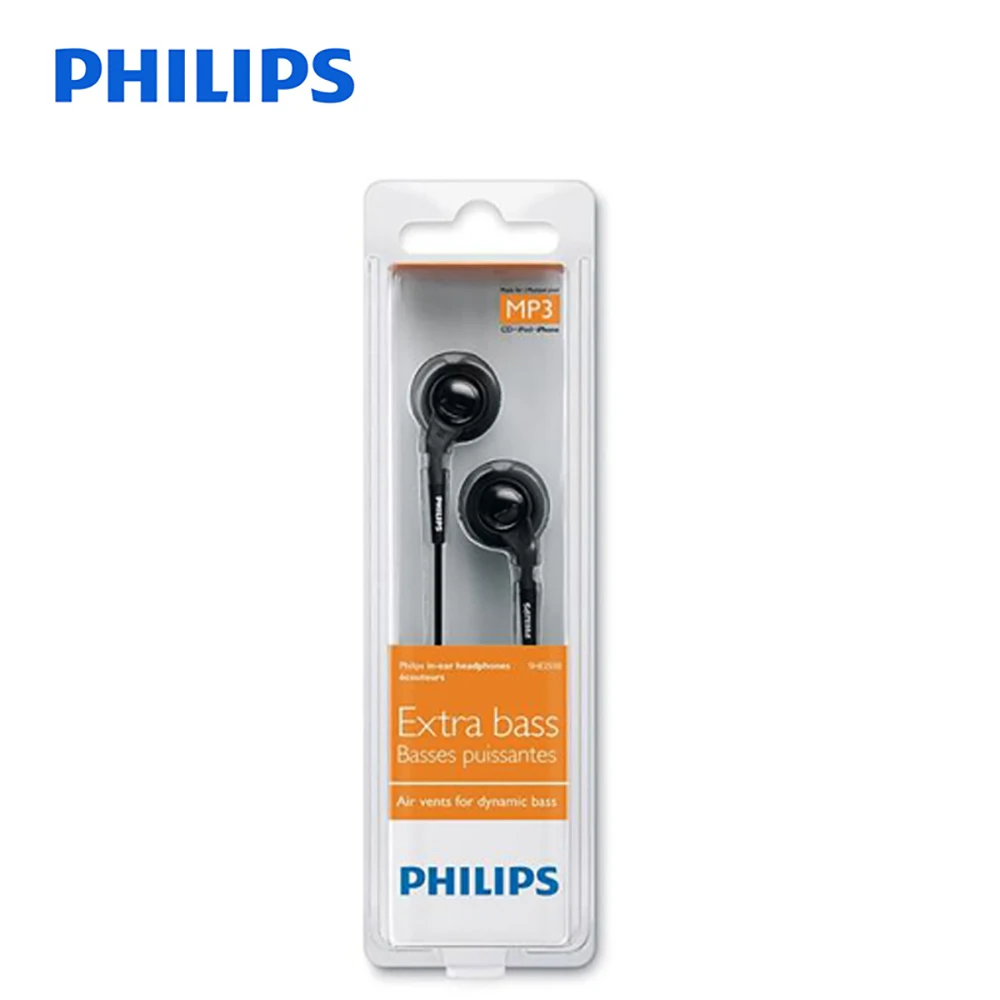 

Original Philips Wired Earphone SHE2550 Support GameAudio MP3 Laptop with 3.5mm Headset Line Style for Samsung Huawei MP4 Smartp