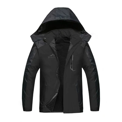 

Men winter outdoor fleece hiking trekking jacket windproof Waterproof wool jacket rain coat windbreaker thermal hooded jacket