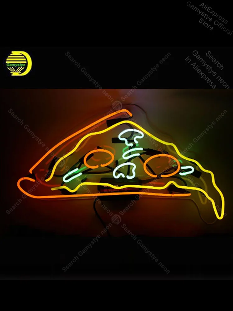 US $142.56 New Pizza Slice NEON SIGN REAL GLASS BEER BAR PUB Sign LIGHT SIGN Advertisement Sign Lighting Decoratives Shops Display Led Tube