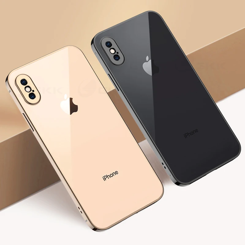 Gkk Original Luxury Classic Square Edge Case For Iphone X Xs Max 12 Case Full Protection Hd Plating Soft Cover For Iphone Xs Max Mobile Phone Cases Covers Aliexpress