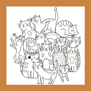 

ZATBWS Smiling cat Clear Stamps For DIY Scrapbooking/Card Making/Album Decorative Rubber Stamp Crafts