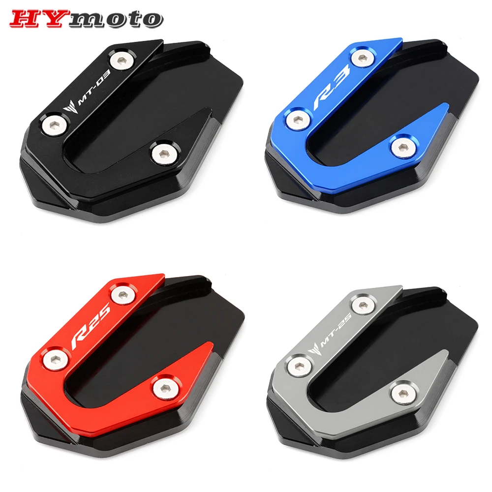 For YAMAHA MT03 MT25 YZFR3 YZFR25 MT 03 25 YZF R3 R25 2014-2020 Motorcycle Kickstand Foot Side Stand Extension Pad Support Plate |