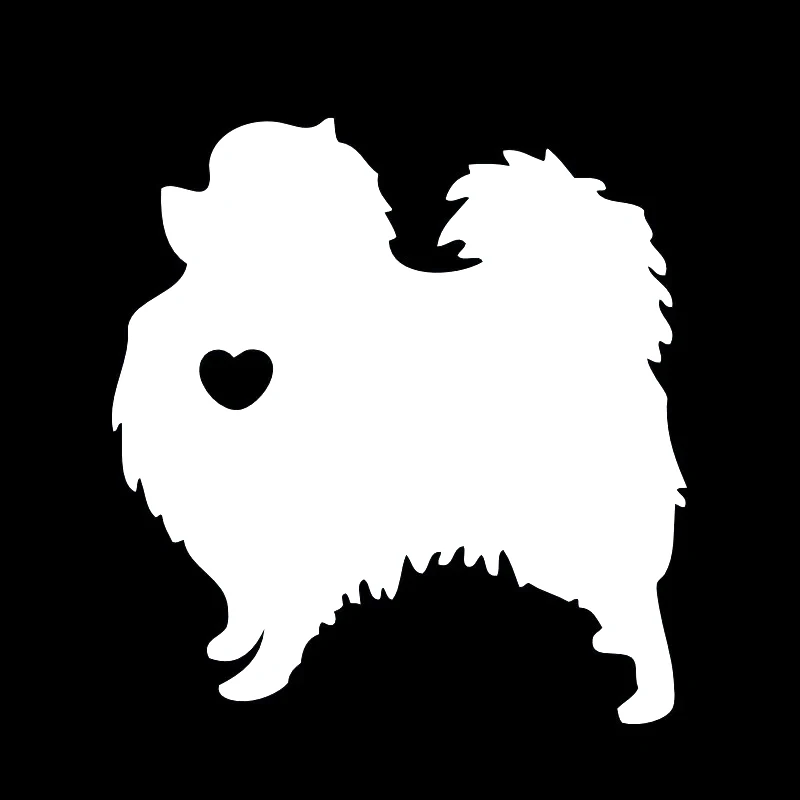S51069 Various Sizes/Colors Car Stickers Vinyl DecalI Love My Pomeranian Dog Motorcycle Decorative Accessories Waterproof