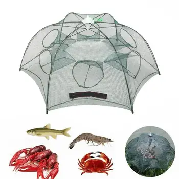 

16 Holes Folding Portable Automatic Fishing Trap Fishing Net Fish Minnow Shrimp Crab Bait Cast Mesh Trap Iscas Pesca Fish Tackle