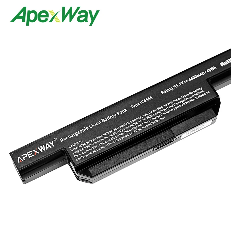 Аккумулятор ApexWay 11 1 V для ноутбука модель c4500bat 6 B4100M B4105 B5130M CLEVO C4100 C4500 C4500Q W150