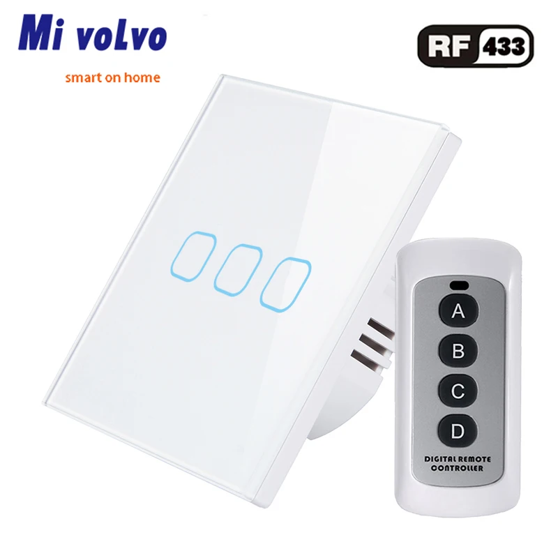 Беспроводной сенсорный выключатель Mivolvo RF433 дистанционное управление