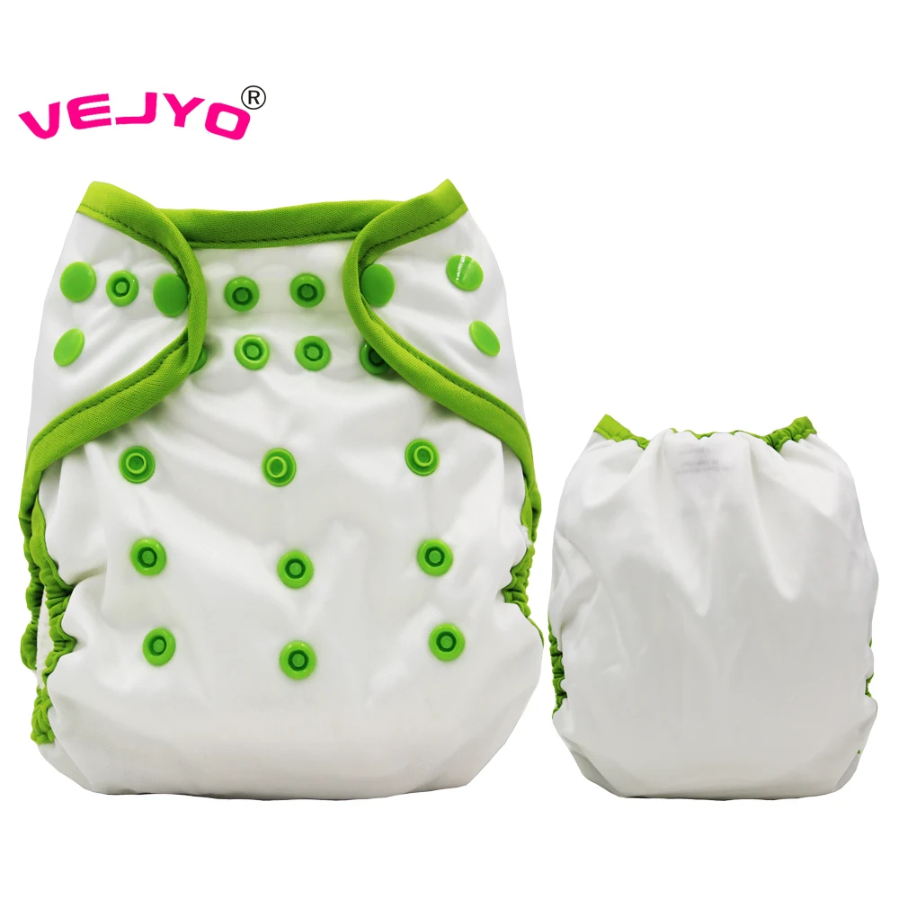 

VEJYO 1PC Baby Cloth Diapers Cover PUL Waterproof Reusable All in One Diaper Nappy Color Double Snaps Adjustable Fit 3-15kgs