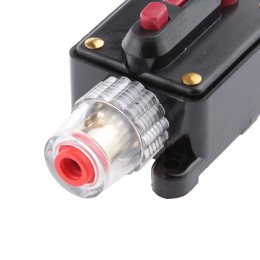 CAR STEREO AUDIO 12V CIRCUIT BREAKER FUSE INLINE FITS 4 8 GAUGE WIRE 250 AMP