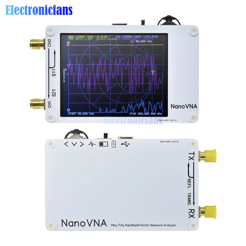 2," дюймовый сенсорный экран 50 кГц-900 МГц NanoVNA вектор сетевой анализатор антенны анализатор коротковолновое MF ВЧ антенна УКВ, СКВ анализатор