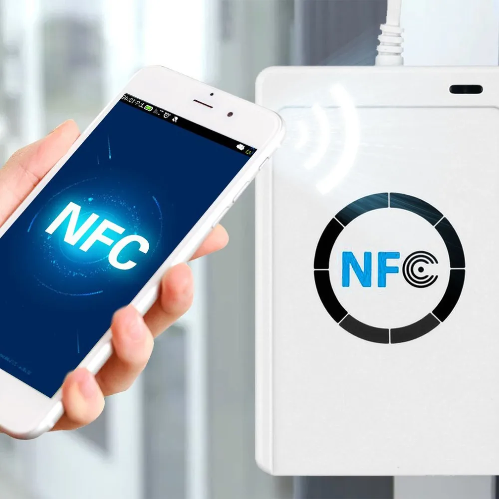 Профессиональный считыватель смарт-карт RFID для всех 4 типов NFC(ISO/IEC18092) тегов+ 5 M1 карт