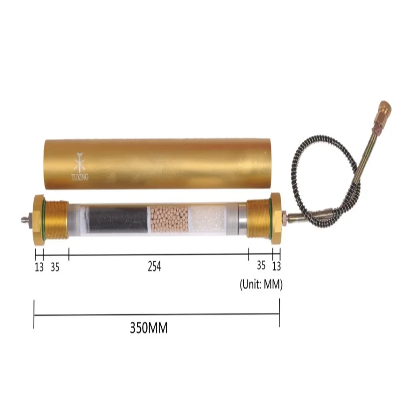 Быстрая высокое количество PCP воздушный компрессор 4500 psi фильтр для воды и масла Дайвинг seperator 300 бар 30 мпа L350mm* OD49mm* ID36mm