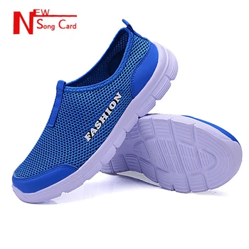 

New song cardSummer breathable men and women running shoes Couple jogging comfortable light mesh sneakers Casual slip-on sandals