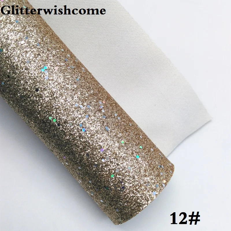 Glitterwishcome 21X29 см A4 Размер Vinilo Textil, Vinil Para Lazos, блестящий винил, тонкая блестящая ткань для бантов, GM154A - Цвет: 12