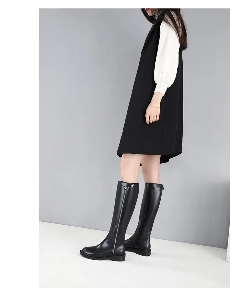 Low Heels booties Winter Shoes Women Zipper Autumn Boots Booties Ladies Luxury Designer Round Toe Bootee Woman Lace Up Med