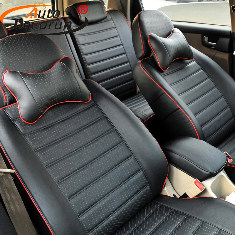AutoDecorun coprisedile personalizzato in pelle PU per Ford Escape Kuga coprisedili  per auto Set cuscino anteriore e posteriore panche poggiatesta Pad -  AliExpress